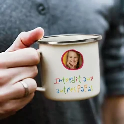 Mug émaillé personnalisé - Mots d'enfants