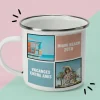 Mug émaillé personnalisé - Photos souvenirs
