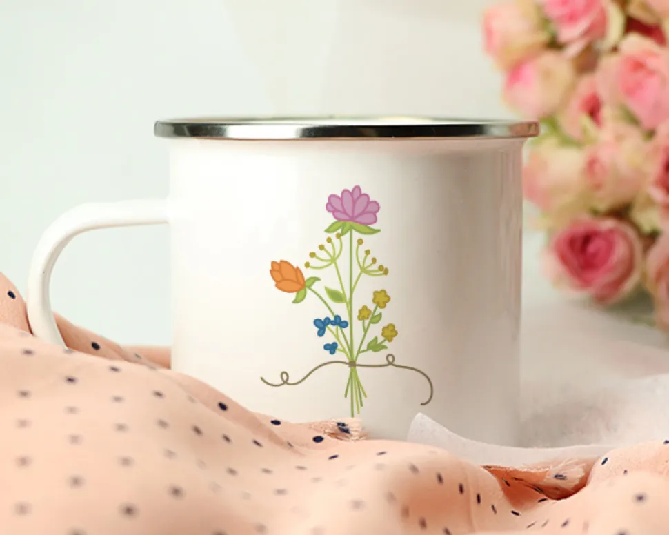 Mug émaillé personnalisé - Remerciements