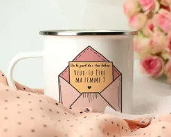 Mug émaillé personnalisé - Veux-tu être ... ?