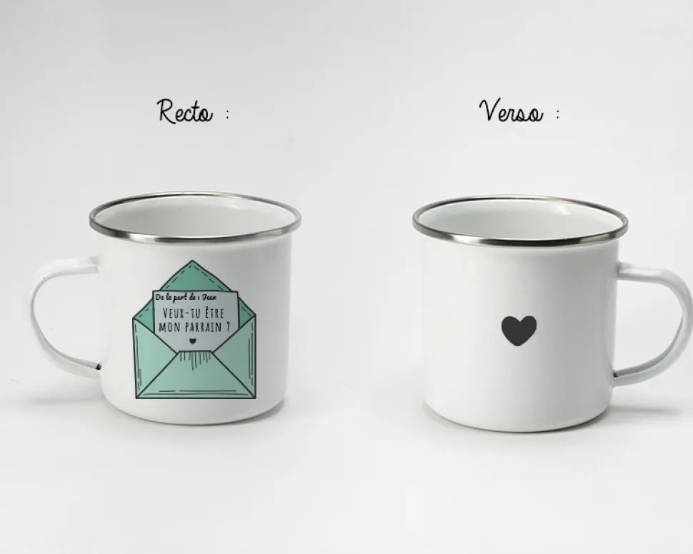 Mug émaillé personnalisé - Veux-tu être ... ?