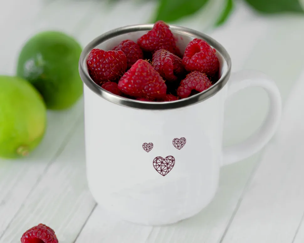 Mug émaillé personnalisé couple - Là où tout a commencé