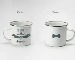 Mug émaillé personnalisé homme - Meilleur du monde