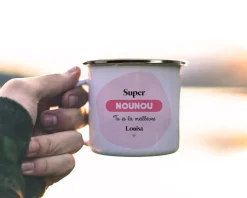 Mug émaillé personnalisé photo - Nounou