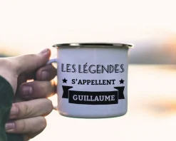 Mug émaillé personnalisé prénom - Légendes
