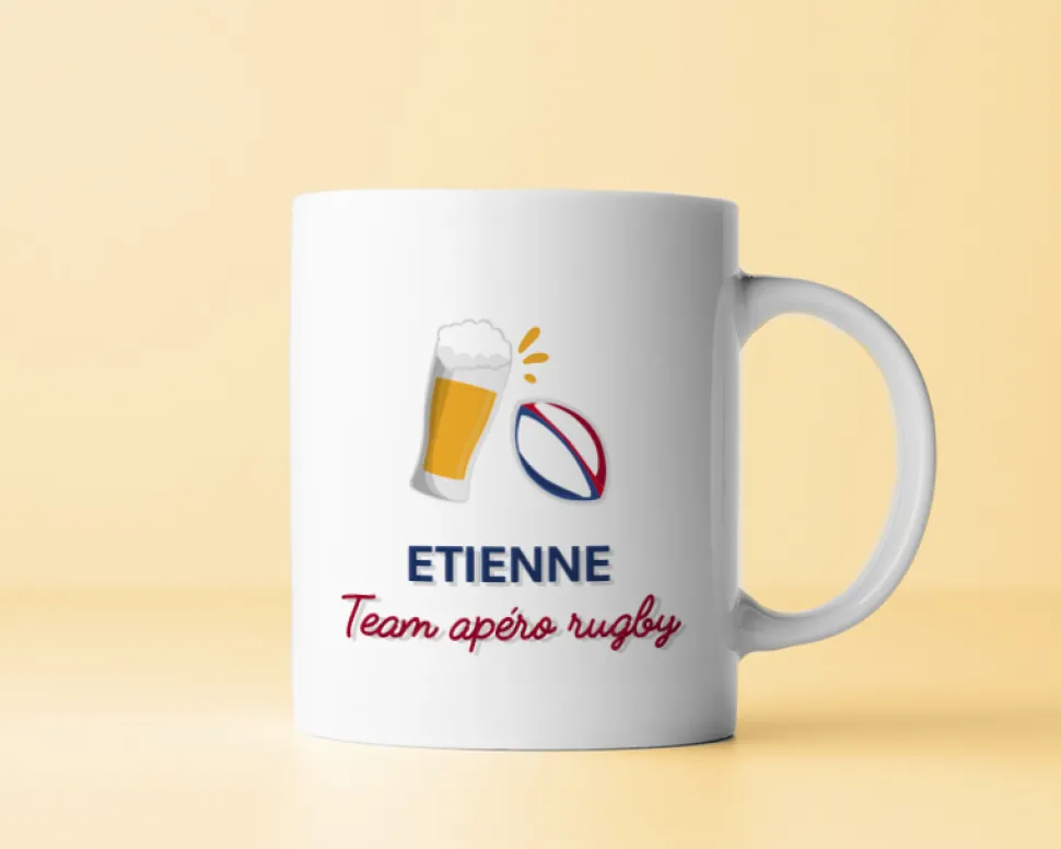 Mug personnalisé - Apéro rugby