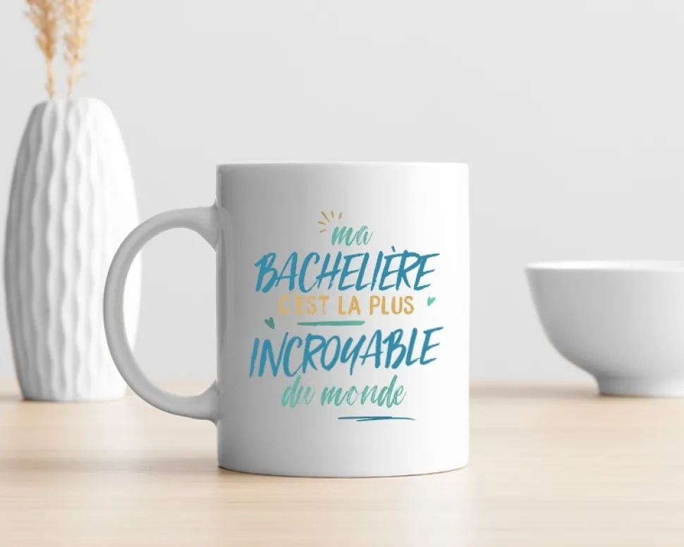 Mug personnalisé : Bachelière la plus...