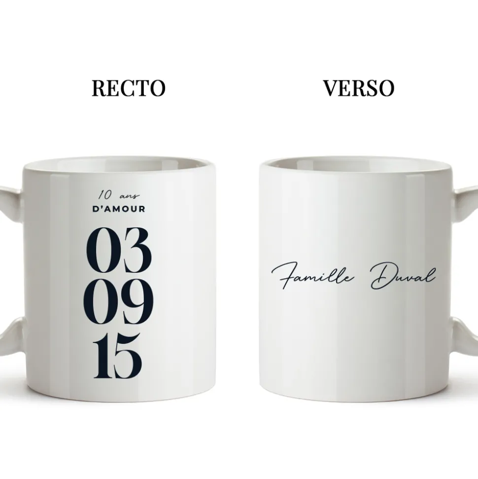 Mug personnalisé - Date Marquante