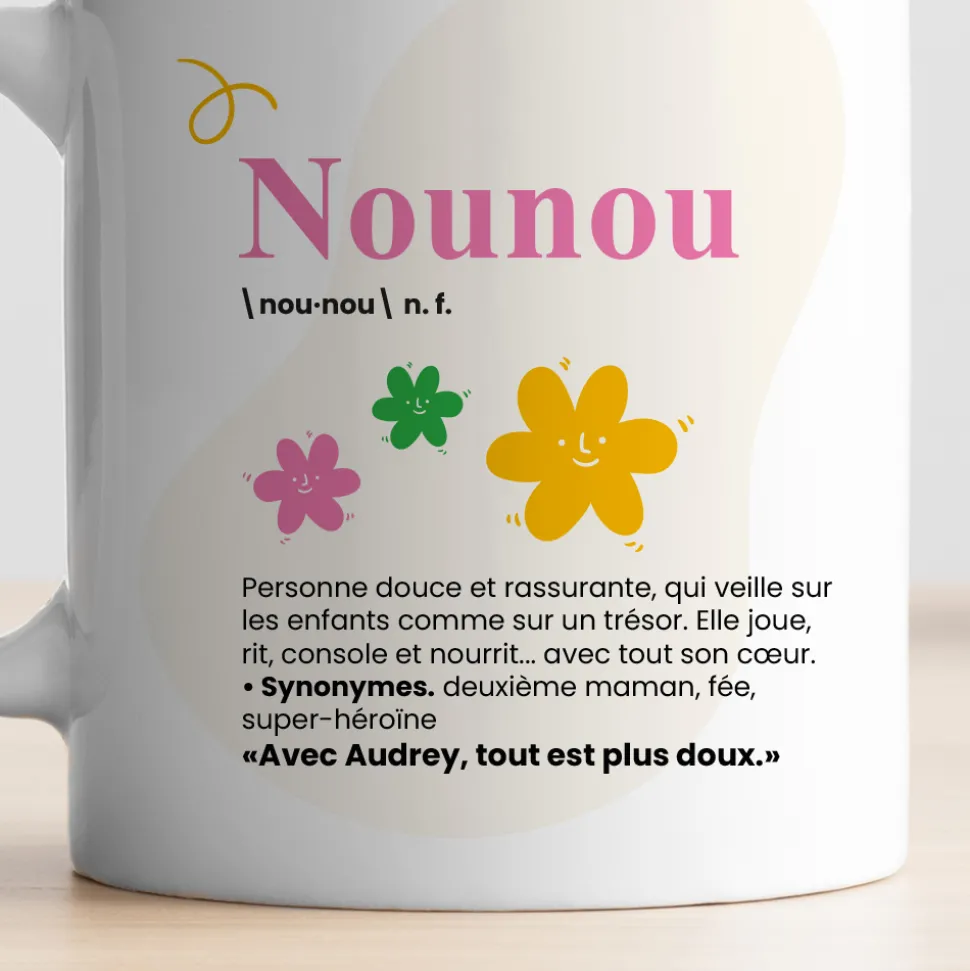 Mug personnalisé - Définition Nounou