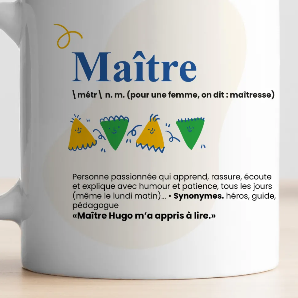 Mug personnalisé - Définition Maitresse/Maitre