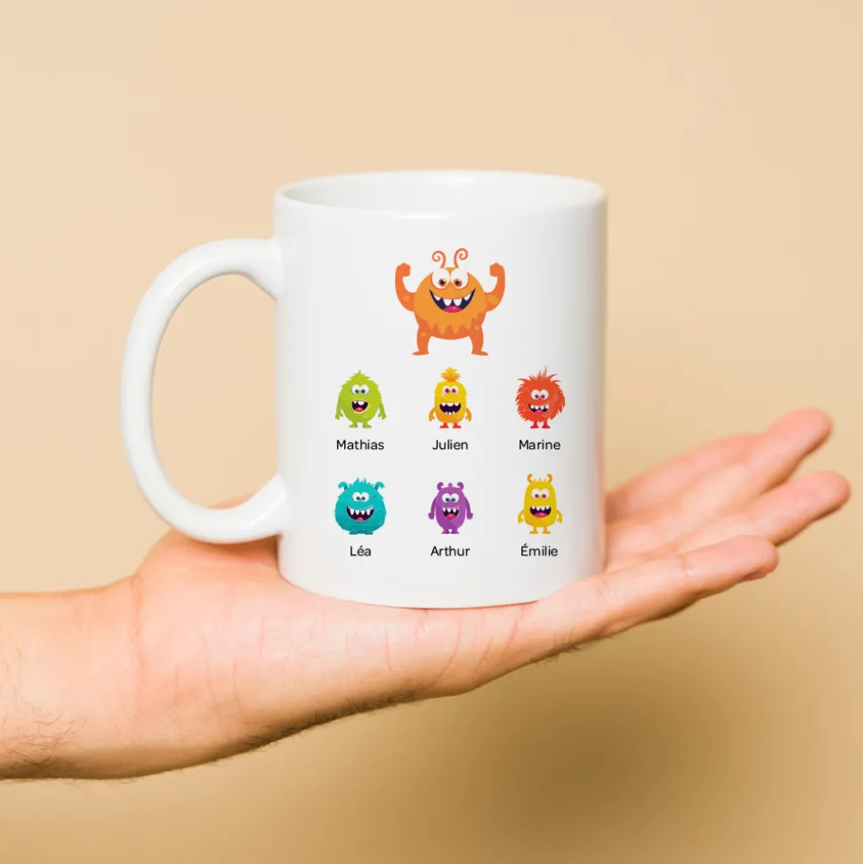 Mug personnalisé - Famille Monstres