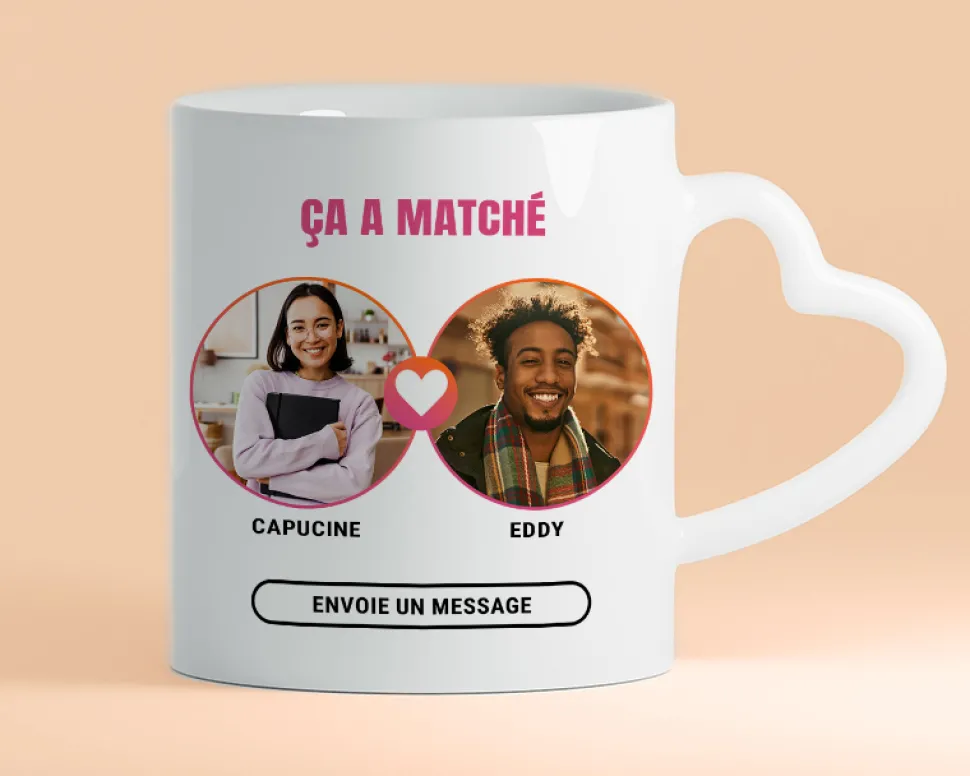 Mug personnalisé - It's a match