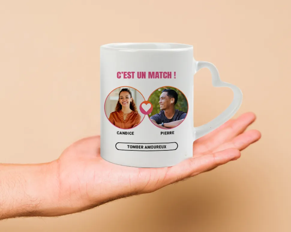 Mug personnalisé - It's a match