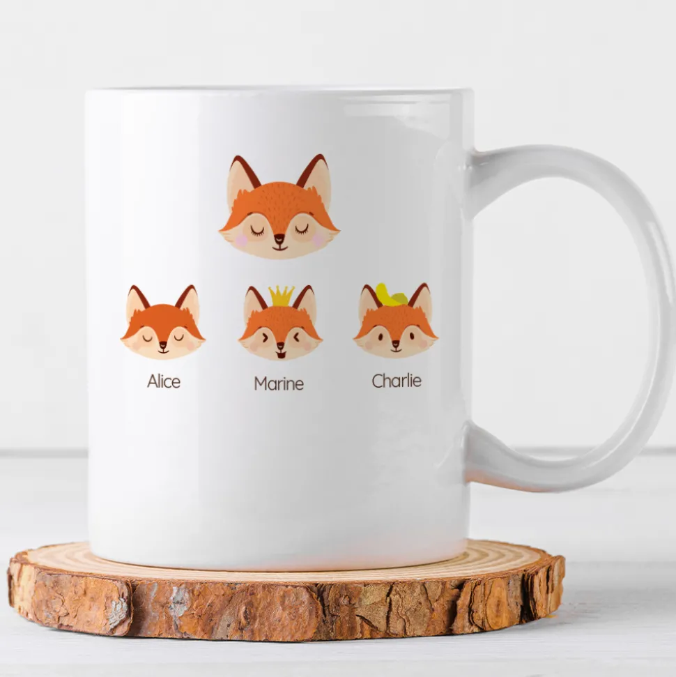 Mug personnalisé - Maman Renard et sa meute