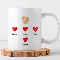 Mug personnalisé - Mamie et ses petits coeurs
