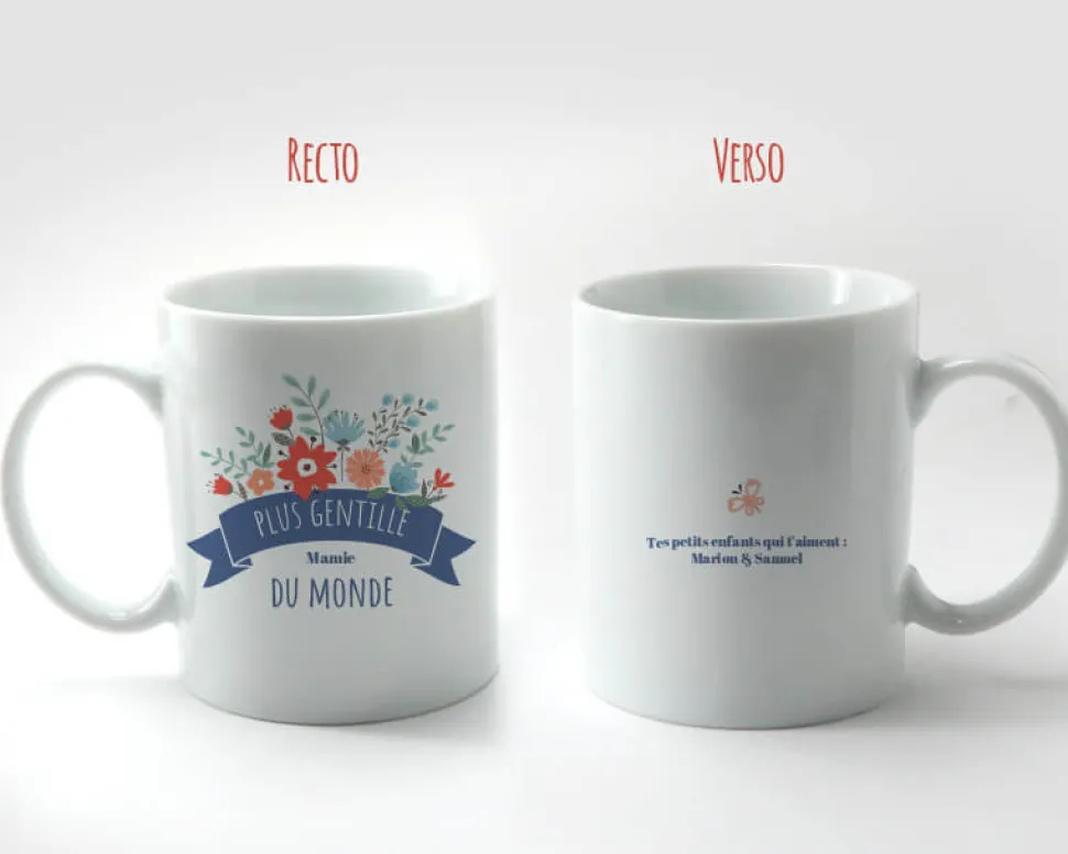 Mug personnalisé - Mamie Fleurie