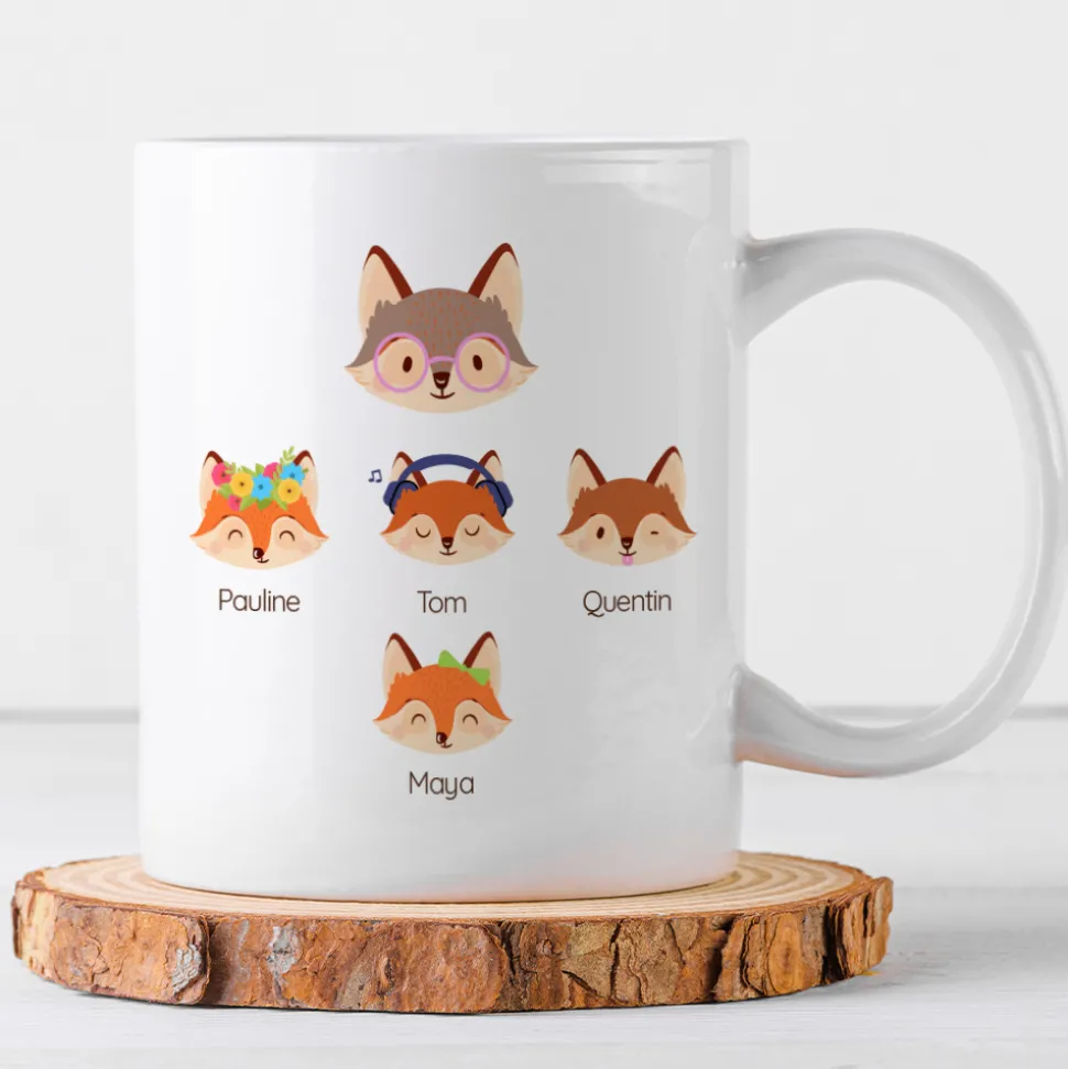 Mug personnalisé - Mamie Renard et sa meute