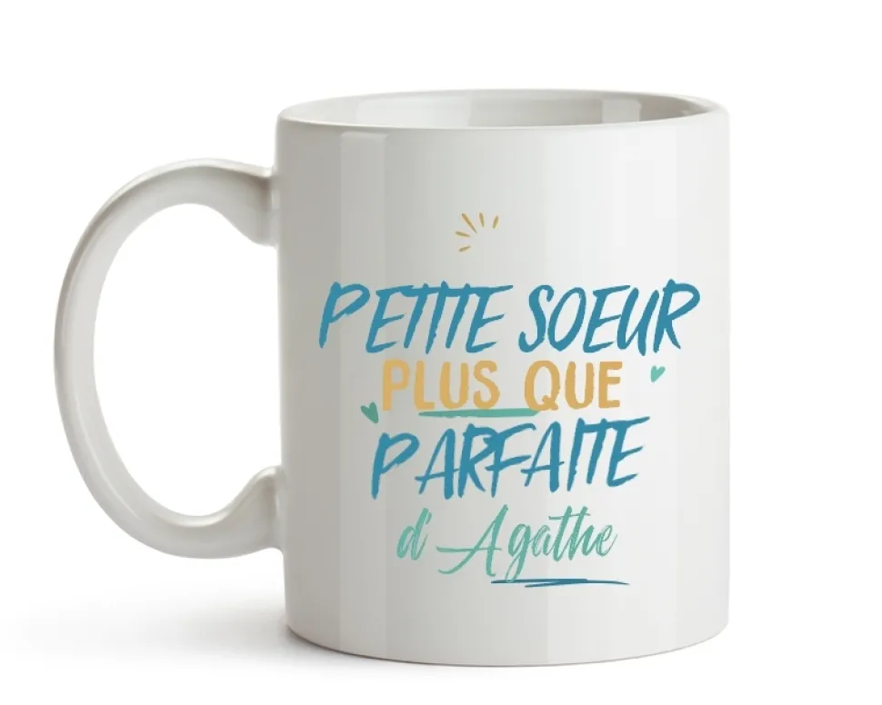 Mug personnalisé : Petite soeur la plus...
