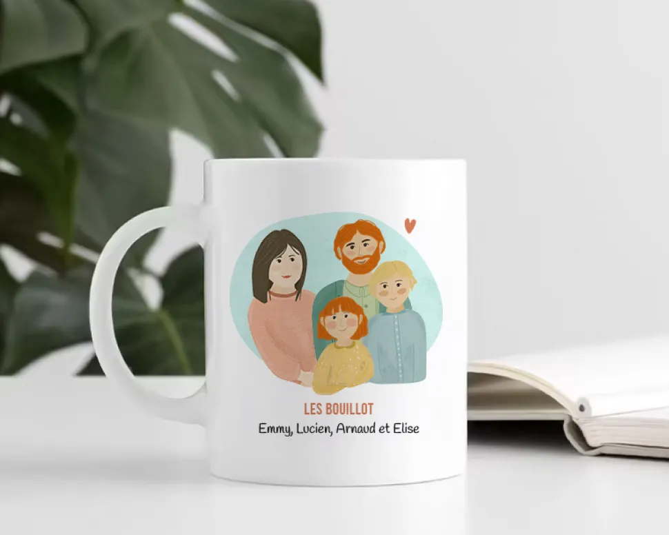 Mug personnalisé - Portrait de Famille