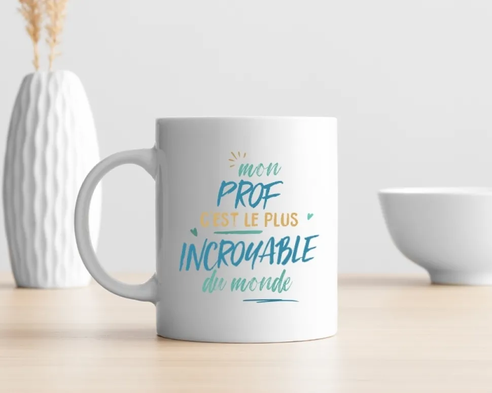 Mug personnalisé : Prof le plus...