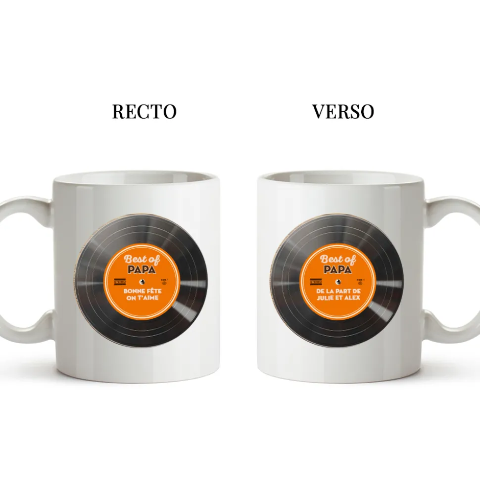 Mug personnalisé - Rétro Vinyle