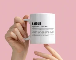 Mug personnalisé couple - Définition Amour