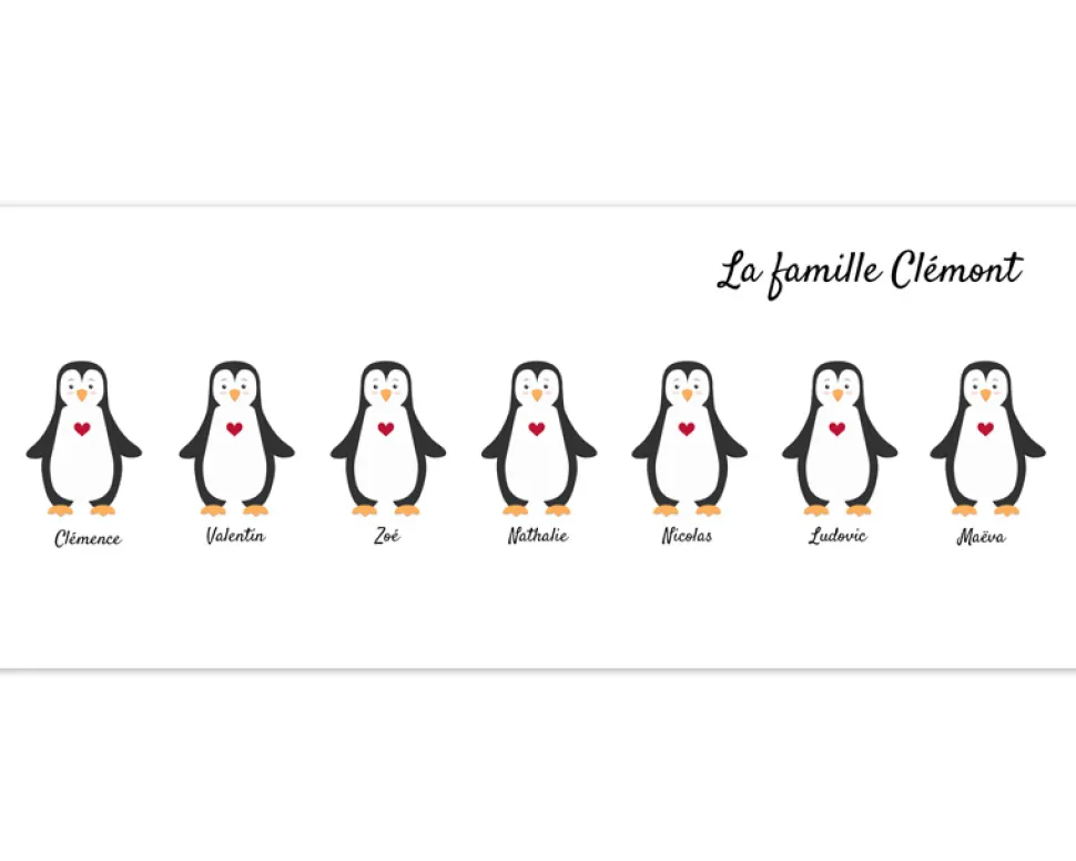 Mug personnalisé famille - Pingouins