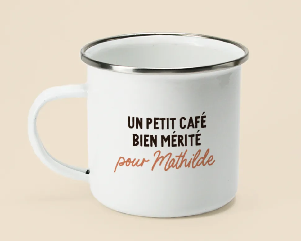 Mug personnalisé émaillé - Message