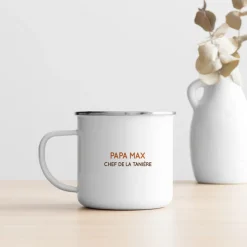 Mug personnalisé émaillé - Papa Renard et sa meute