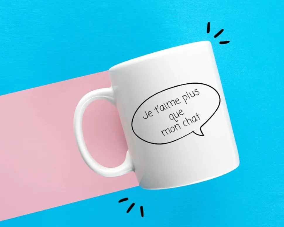 Mug personnalisé message - Bulle dialogue