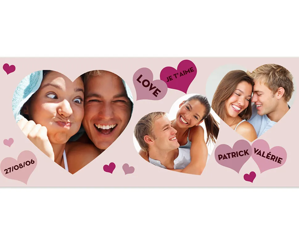Mug personnalisé photo - Coeurs
