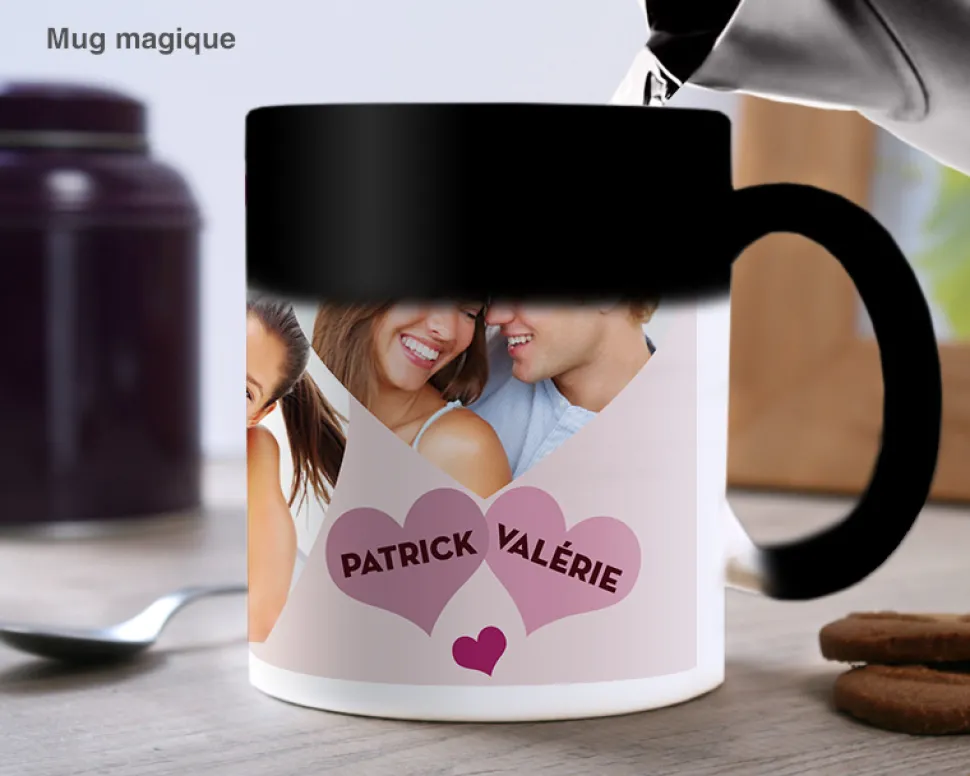 Mug personnalisé photo - Coeurs