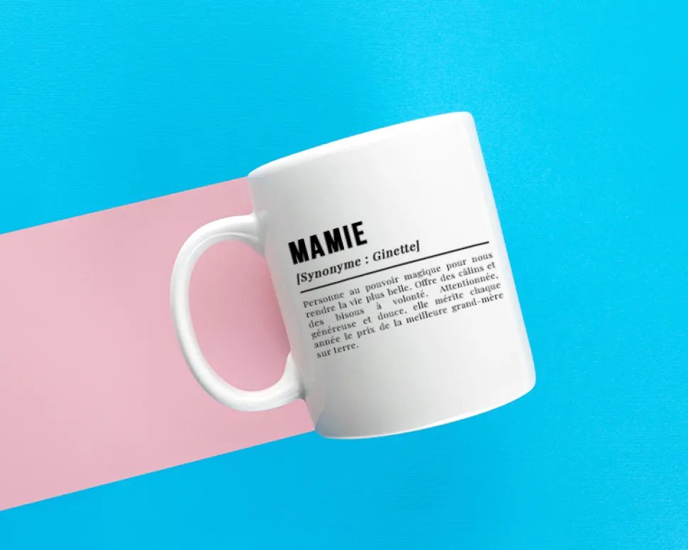 Mug personnalisé photo - Définition Mamie