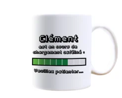 Mug personnalisé prénom - Chargement caféiné