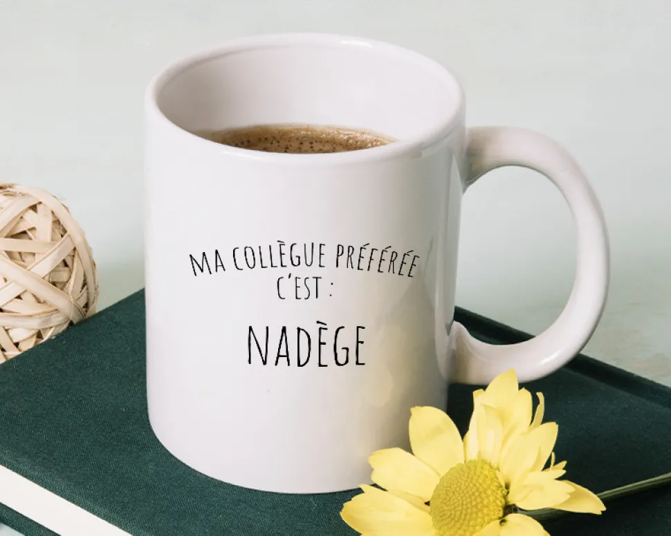 Mug personnalisé prénom - Collègue Préféré