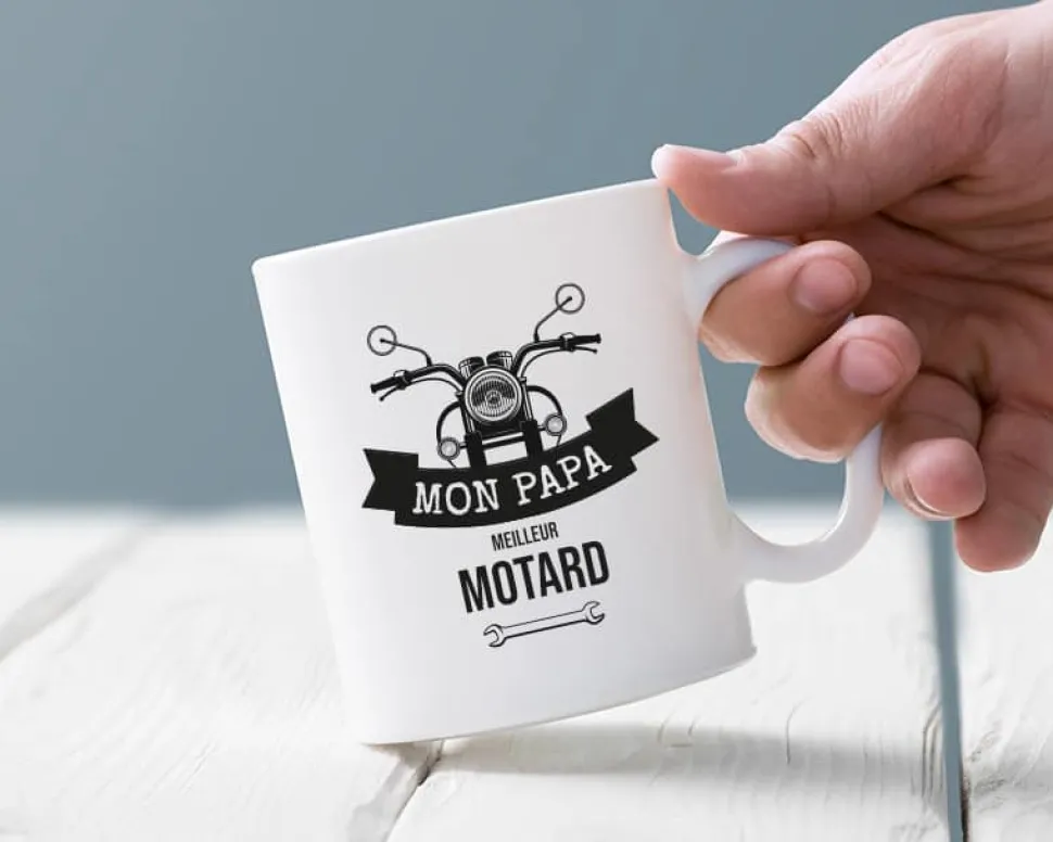 Mug personnalisé prénom - Motard