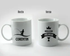 Mug personnalisé prénom - Pêcheur