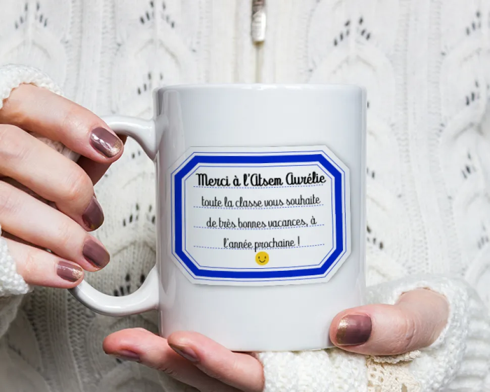 Mug personnalisé remerciements - Maîtresse, Maître et ATSEM