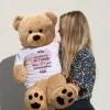 Ours en peluche géant personnalisable - Aujourd'hui je t'aime depuis... jours