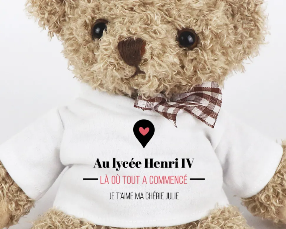 Ours en peluche personnalisable - Là où tout a commencé
