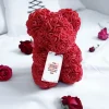 Ours en roses avec carte personnalisée - Aujourd'hui je t'aime depuis