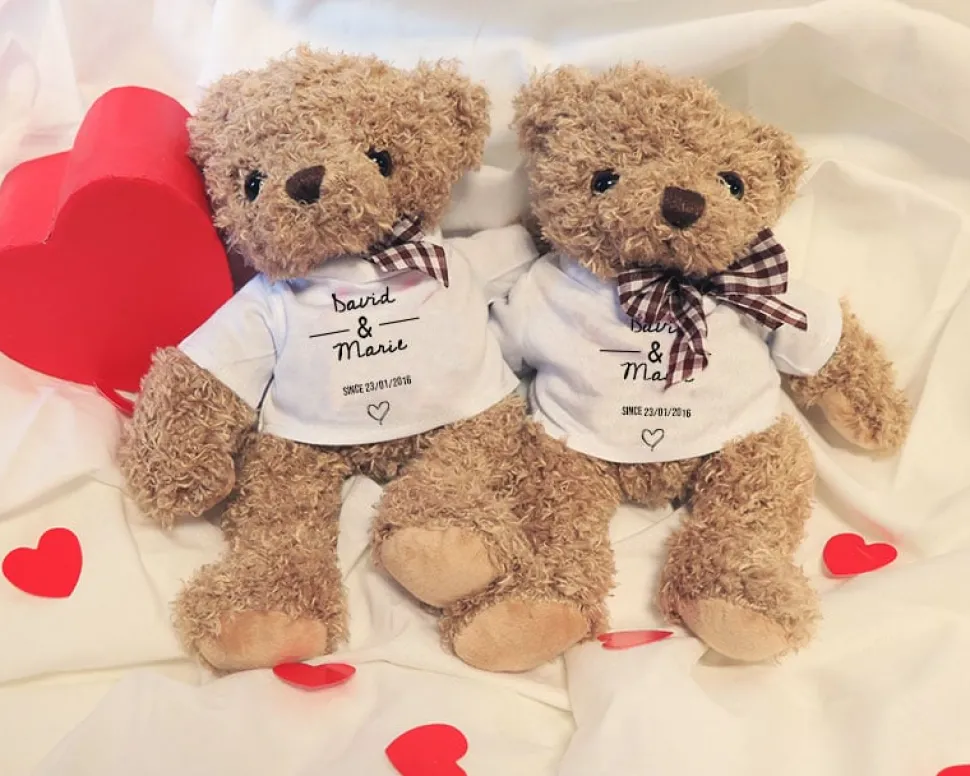 Ourson en peluche personnalisable - Jour de rencontre