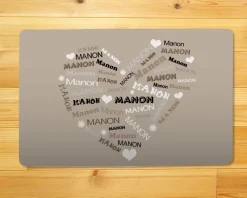 Paillasson personnalisé - Coeur Famille