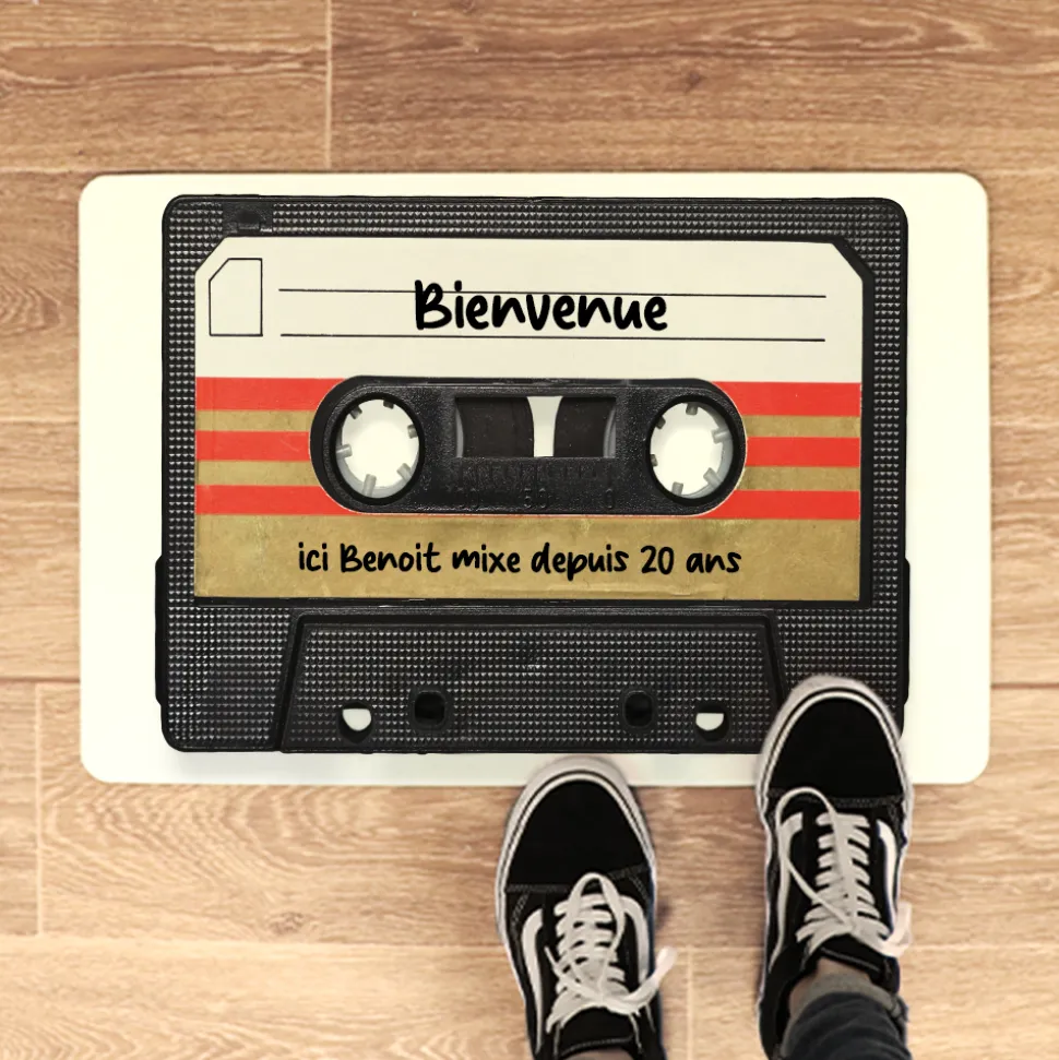 Paillasson personnalisé - Retro K7 audio
