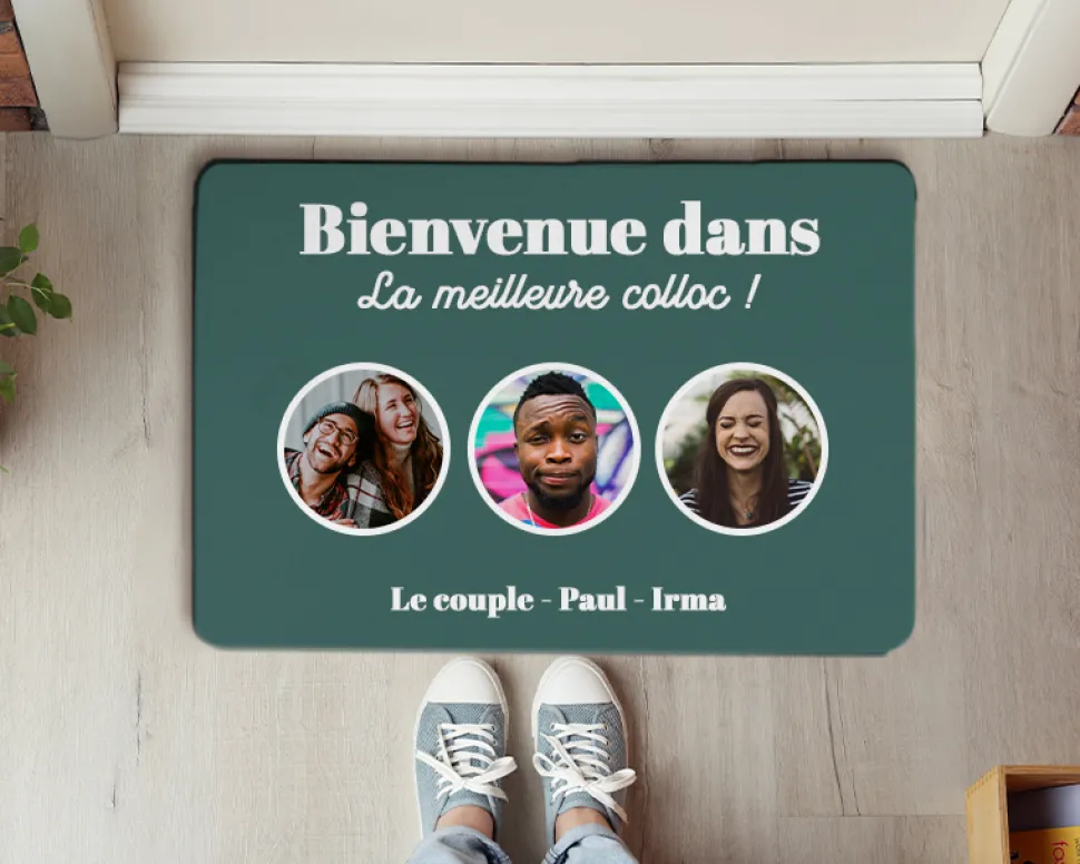 Paillasson personnalisé multi-photos