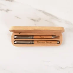 Parure de stylos personnalisés - Merci Maitresse