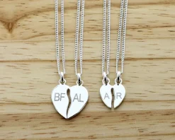 Pendentif Coeur à Partager en Argent véritable