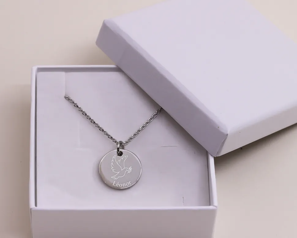 Pendentif personnalisable - Colombe