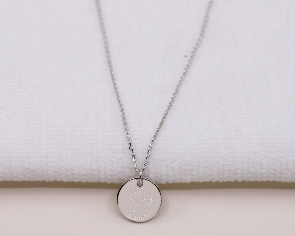 Pendentif personnalisable - Colombe