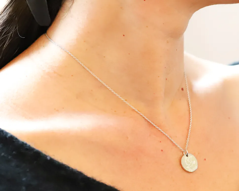 Pendentif personnalisable - Colombe